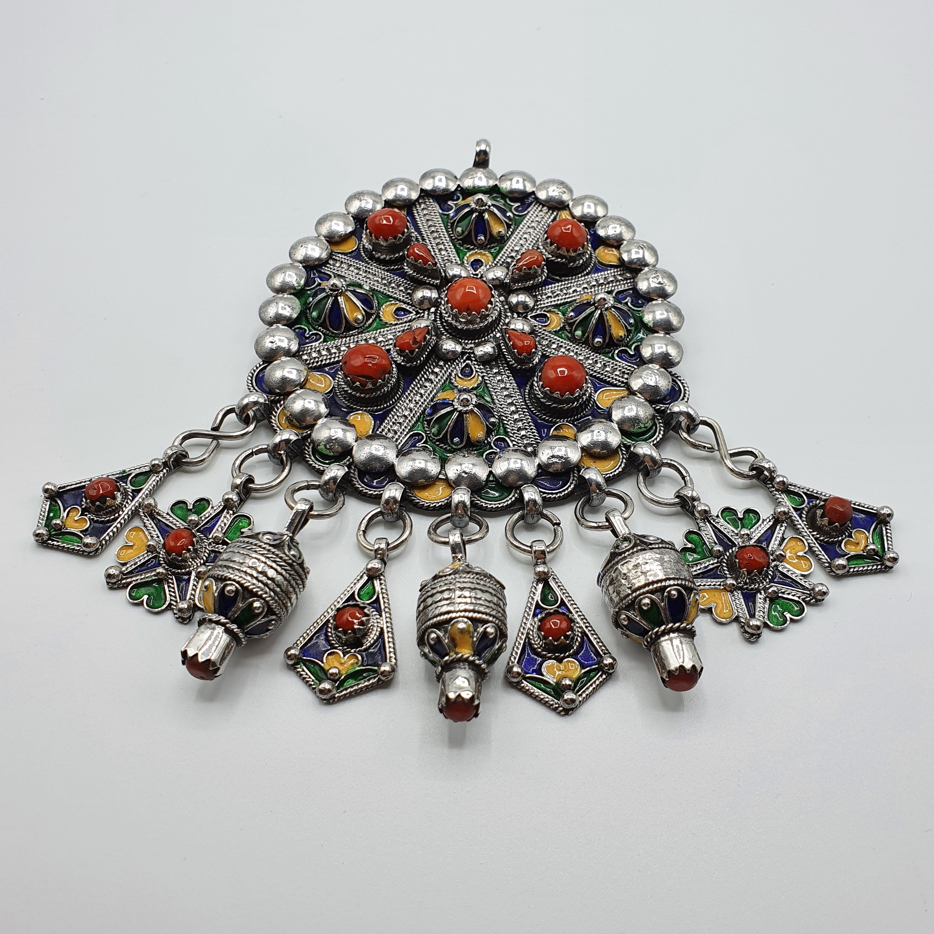 Broche Berbère Kabyle Vintage En Métal - Pièce Unique Et Authentique - Occasion