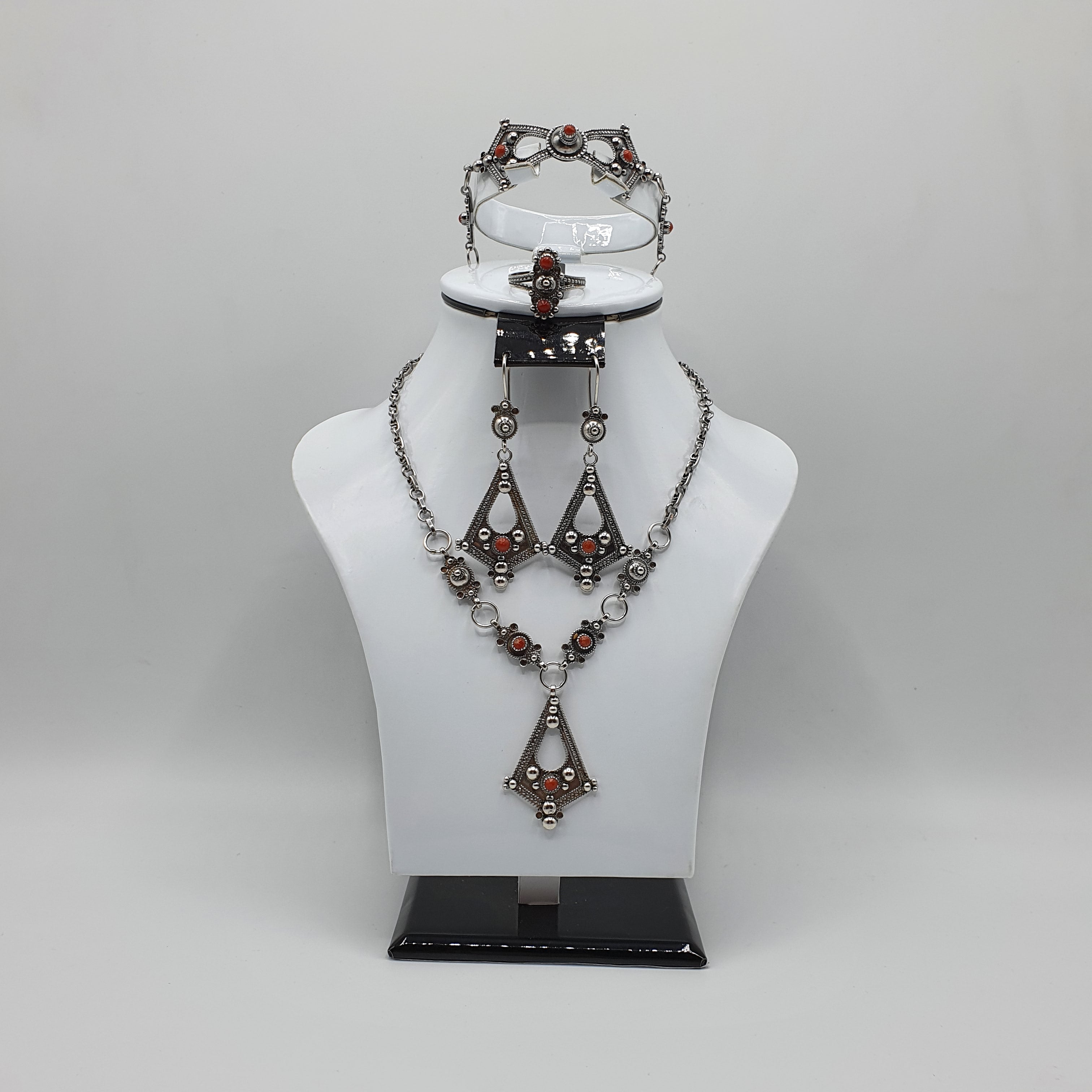 Parure De Bijoux Kabyles En Argent 925 émaillé - Neuf Avec étiquettes